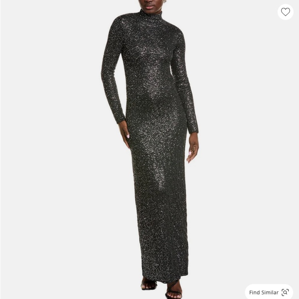NWT rag & bone danni black sequin maxi dress size Large